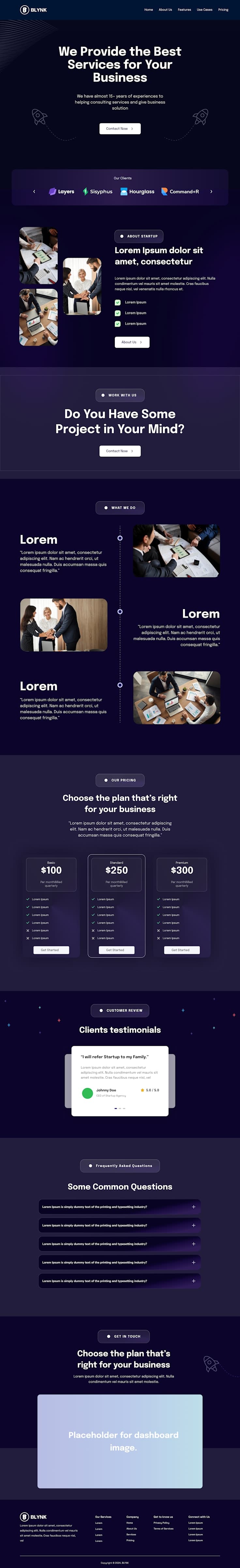 Image of Blynk Landing Page - Website