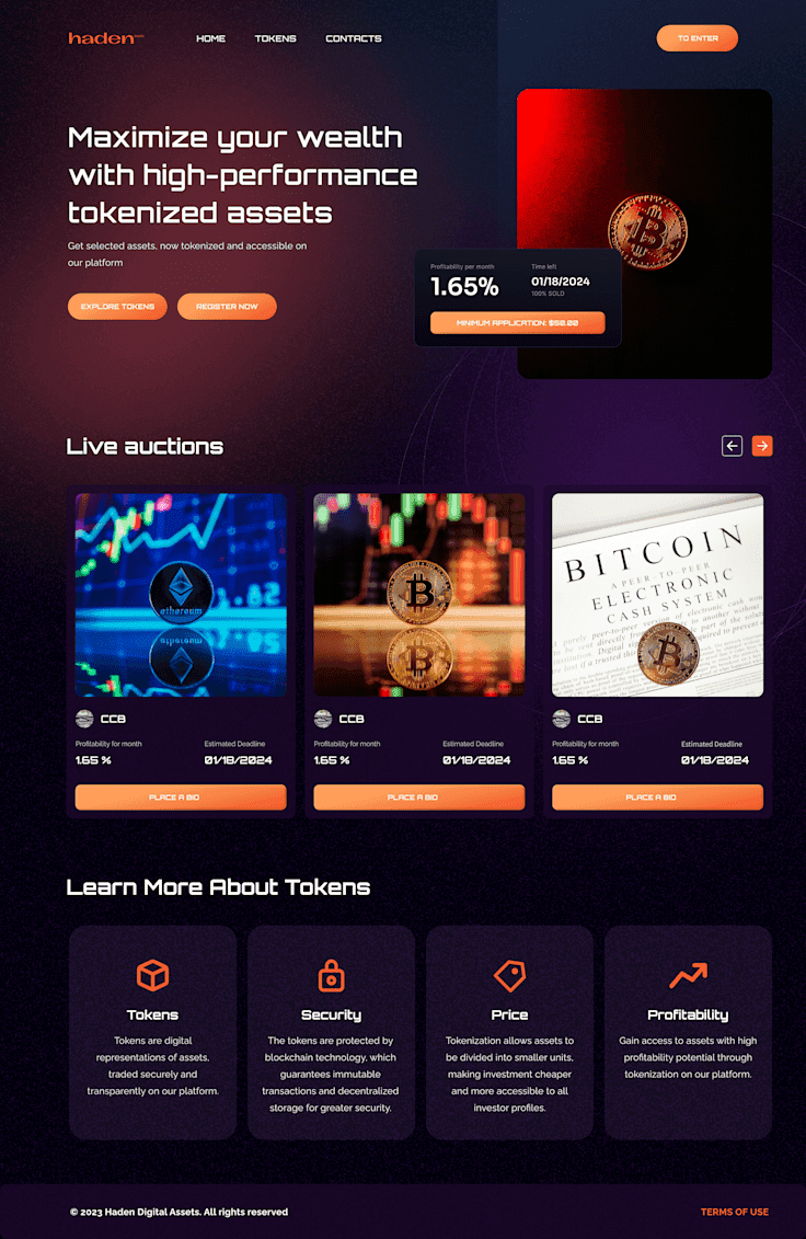 Image of Crypto Landing Page - Website